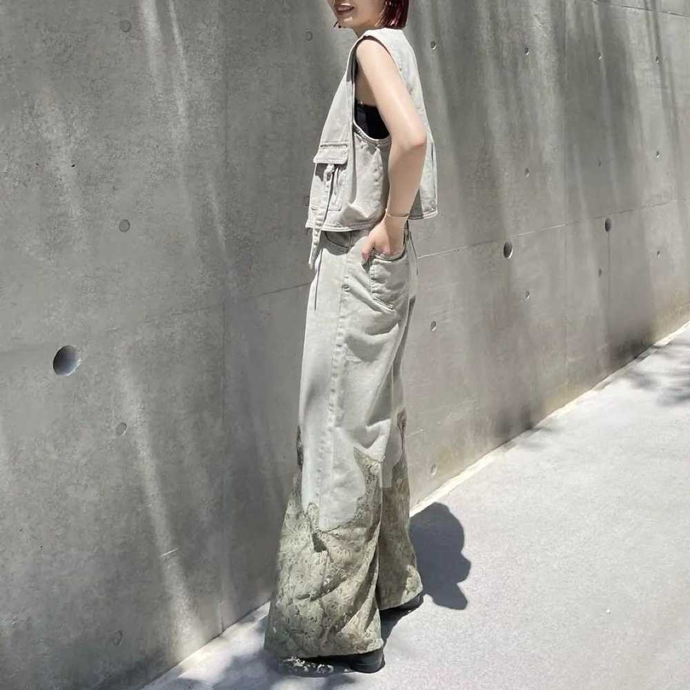 Ameri Ameri LACE DOCKING FADE DENIM pants - image 6