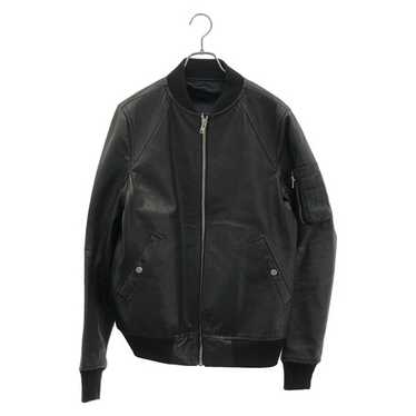 お*す様 Rick Owens Leather Bomber Jacket Rick Owens Leather bomber jacket - Black - Men | RU17S9775LN09