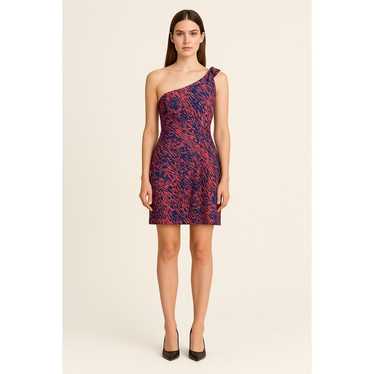 Bcbgeneration | Raspberry Abstract One-Shoulder C… - image 1