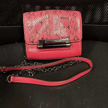 DVF Embossed Python Print Leather Chain Strap Min… - image 1