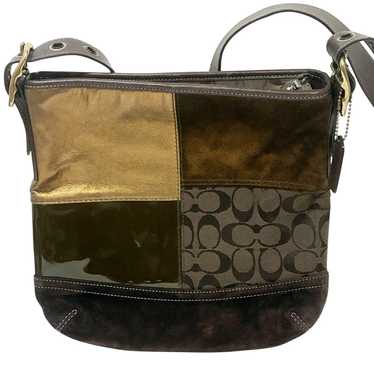 バッグ Coach Patchwork Signature shoulderbag405 Coach Patchwork Leather Exterior Bags & Handbags for Women