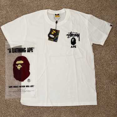 トップス Off White Supreme STUSSY FCRB BAPE SOHP Buy Stussy x BAPE World Tour Tee 'White' - 0535