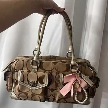 バッグ Vintage Coach Gallery Pocket Satchel Bag Coach gallery pocket satchel - Gem