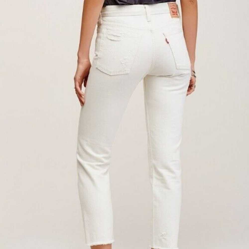 Levi’s Wedgie Icon Fit Distressed Vintage Chalk O… - image 2
