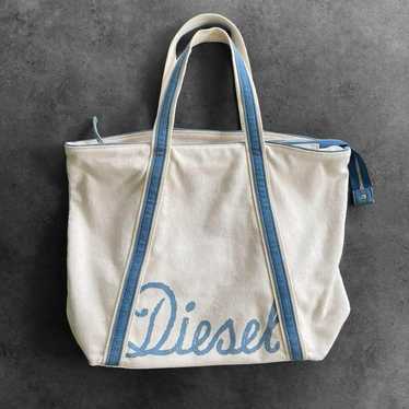 バッグ 00s diesel emboss logo totebag y2k ディーゼル DIESEL エンボス ロゴ ダック地 ショルダーバッグ