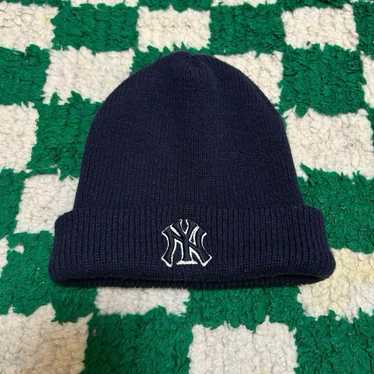 帽子 90s New York Yankee Logo Beanie MLB '47 Brand New York Yankees Logo Knit Beanie Stocking Cap