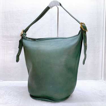 Vintage COACH ハンドバッグ オールレザー Green Authentic Coach shoulder bag leather vintage old small green