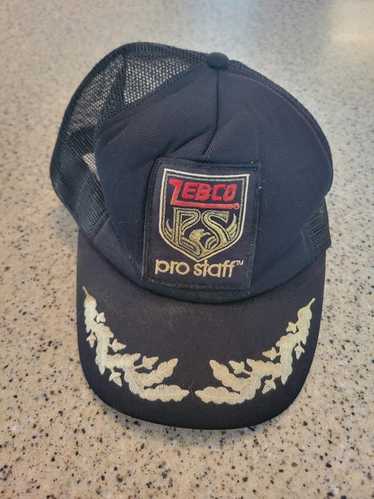 ウェア ZEBCO TRUCKER HAT Vintage Zebco Fishing Patch Blue Mesh Trucker Hat SnapBack