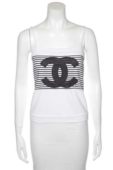 シャネルホワイトキャミソール ロゴ　36 シャネルホワイトキャミソール ロゴ 36 シャネルホワイト