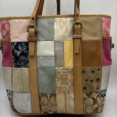 バッグ Coach Patchwork Tote Bag Vintage Rare Coach vintage patchwork tote - Gem