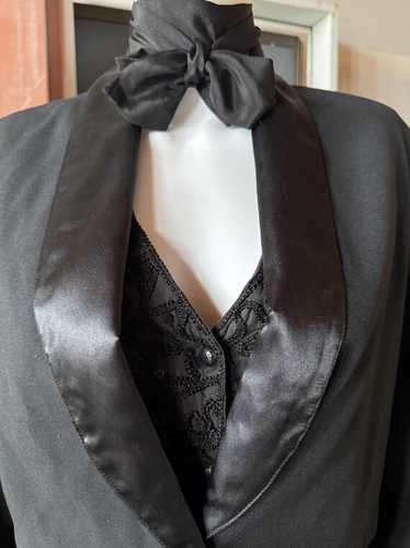 Tux Lady, black tux with crop Jacket and sequined… - image 1