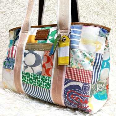 バッグ Coach Patchwork One Shoulder Bag Coach Pastel Patchwork Shoulder Hobo bag Handbag One