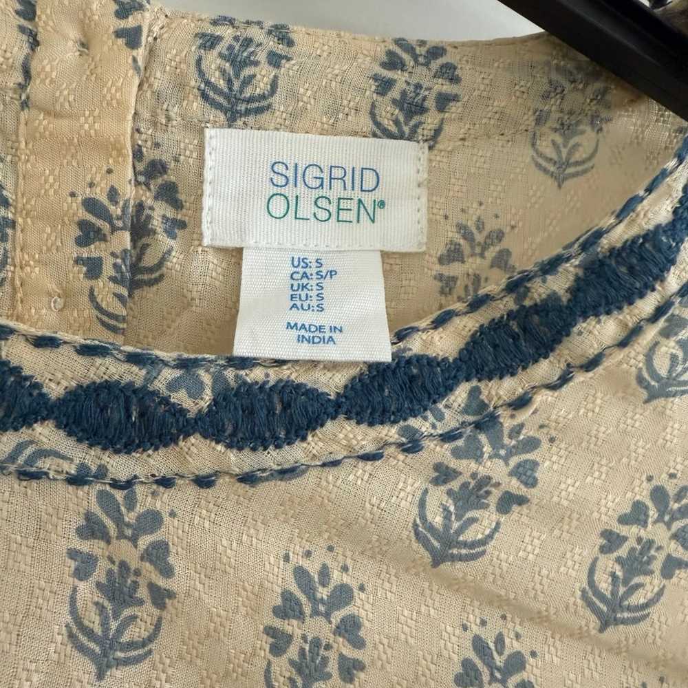 Sigrid Olsen Woman’s Boho blouse size small - image 2