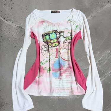 森ガール 2000s mcbling y2k tops itimi 平成 Y2k mcbling long - Gem