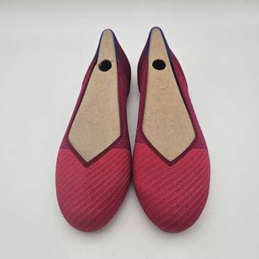 Rothys The Flat Raspberry Color Block Round Toe S… - image 1