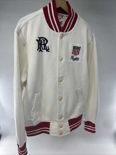希少❗️ RALPH LAUREN RUGBY Varsity Jacket XL Ralph Lauren Rugby Varsity Jacket Indian Head Letterman