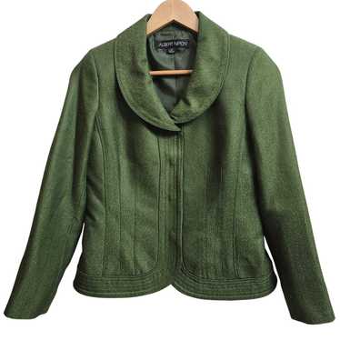 Albert Nipon Womens Vintage 90s Y2K Twee Green Ta… - image 1