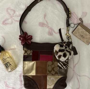 バッグ Rare COACH Patchwork DuffleBag DarkBrown Rare COACH Patchwork DuffleBag DarkBrown - メルカリ