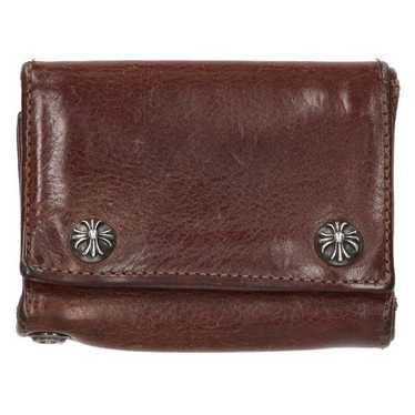 【正規品】Chrome Hearts 3FOLD CROSS WALLET CHROME HEARTS Cemetery cross patch Bifold wallet – kingram-japan
