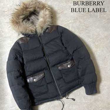 BURBERRY BLUE LABEL ポンチョ ラクーンファー ブラック M BURBERRY BLUE LABEL ポンチョ ラクーンファー ブラック M