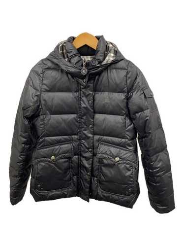 BURBERRY BLUE LABEL ブラックダウンジャケット　38 M Burberry Blue Label Down Jacket Parka Raccoon Fur Black Long