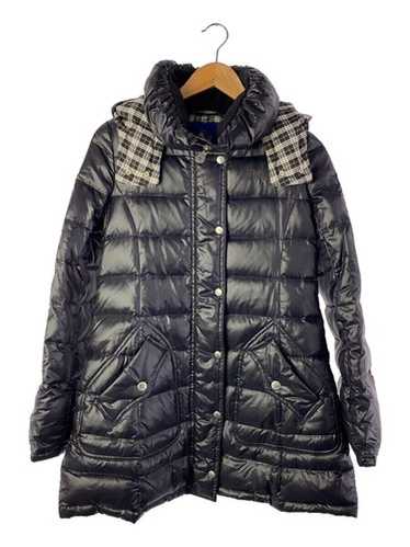 BURBERRY BLUE LABEL フード付きジャケット 38 Burberry Blue Label Down Jacket Parka Raccoon Fur Black Long
