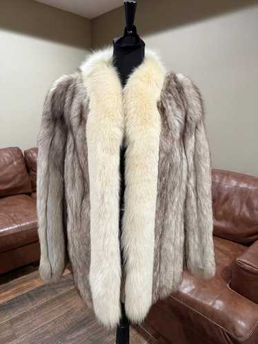 ジャケット・アウター SAGA FOX Silver Fox Long Coat 120cm Vintage SAGA FOX silver fox real fur coat, size M | eBay