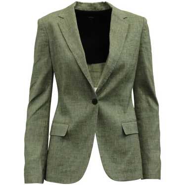 Theory Single Button Blazer In Gray Linen Blend - image 1