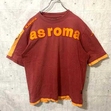 希少 Kappa 00's ASローマ ロゴ刺繍 vintage ジャケット Kappa ASローマ 刺繍ロゴ XXlarge ナイロンジャケット