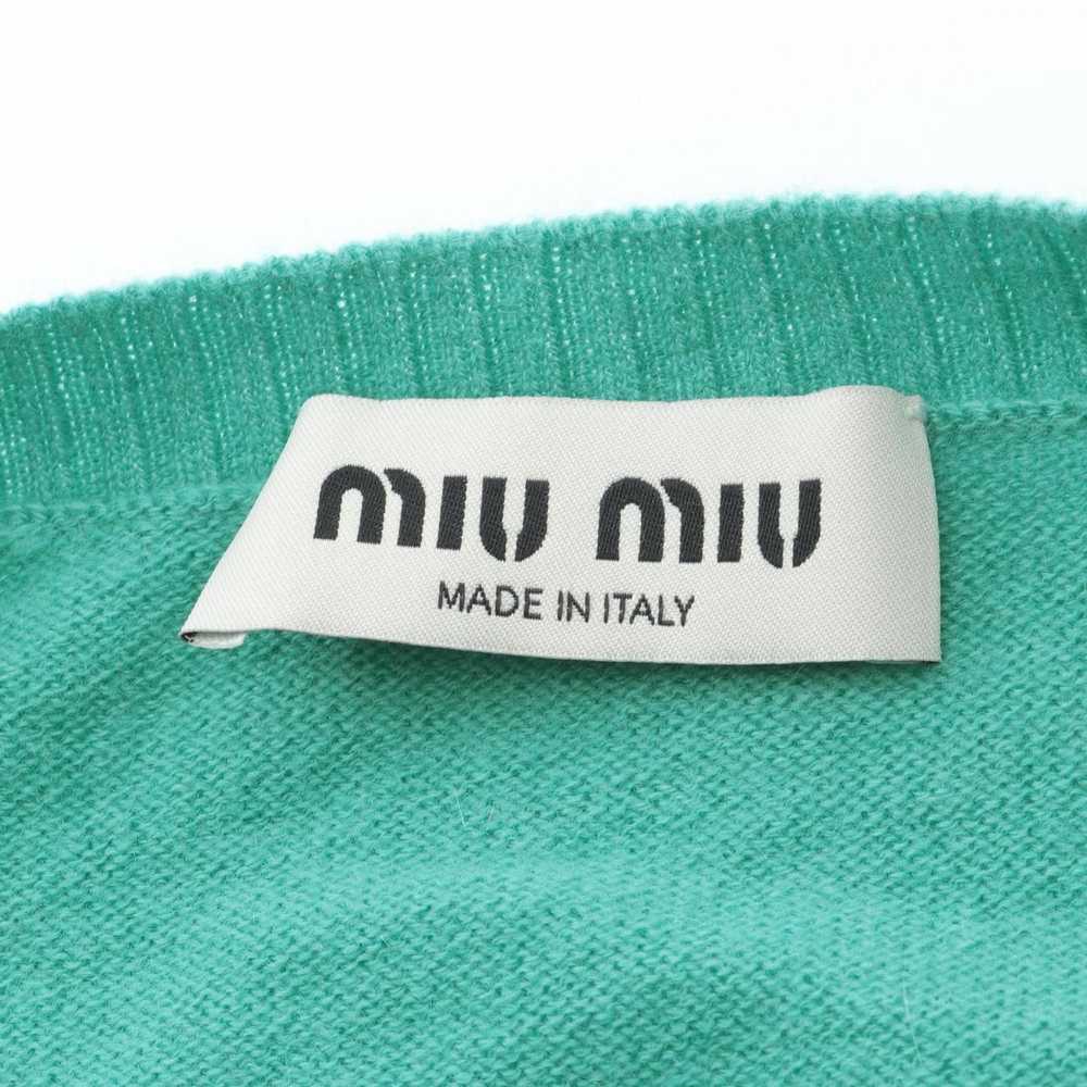 Miu Miu Miu Miu Miu Miu Logo Cashmere Silk Cardig… - image 3