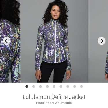 美品 Lululemon Difine ジャケット サイズ4 花柄　シースルー LW4CFOS_073376_1?size=800,800