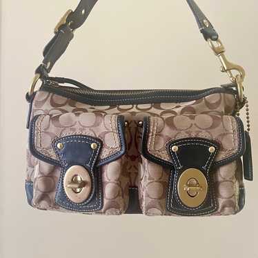 バッグ 65th Coach Legacy Signature Bag Coach 65th Anniversary Legacy Signature Canvas Leather