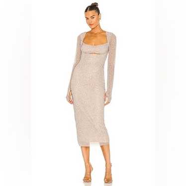 Revolve Afrm Kellen Mesh Leopard Print Bodycon Ma… - image 1