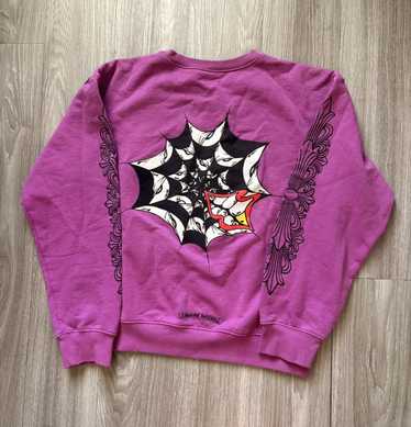 トップス CHROME HEARTS MATTY BOY SPIDER WEB Chrome Hearts Matty Boy Spider Web Crewneck Sweatshirt