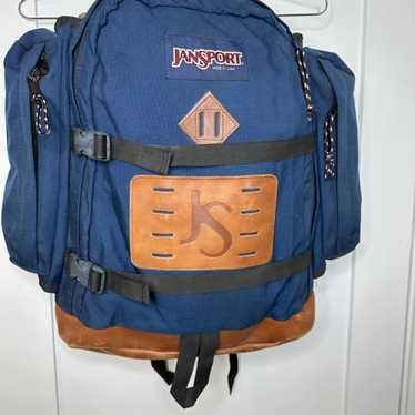 90s JANSPORT Made in Mexicoネイビー リュック Vintage Jansport Backpack 90s Blue Canvas Bottom Pocket