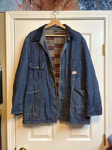 40〜50's HERCULES DENIM BLANKET JACKET　L 50s Hercules Sears Roebuck Denim Chore Jacket Coat Blanket