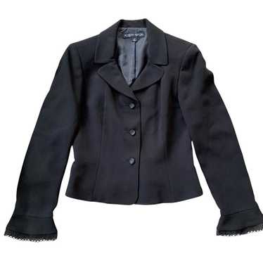 Albert Nipon Ruffle Lace Cuff Buttoned Formal Bla… - image 1