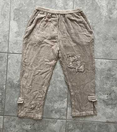 Sacred Threads Pull On Elastic Waist Patchwork Ca… - image 1