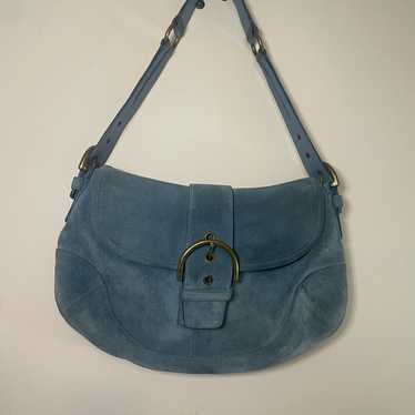 バッグ Coach Suede Signature Slim Flap y2k rare バッグ Coach Suede Signature Slim Flap y2k rare Coach Suede