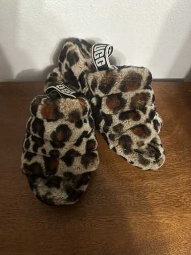 UGG Fluff Yeah Slide slippers in a leopard print … - image 1
