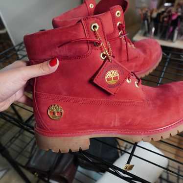 Red laced timberlands - Gem