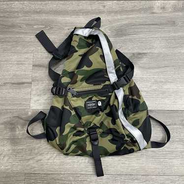 バッグ PORTER 1ST CAMO SACOCHE M A BATHING APE A Bathing Ape Porter 1st Camo Shoulder Bag green