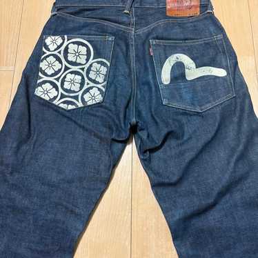 初期　evisu yamane Japanese Amekaji Evisu Genes Osaka Yamane Yellow Paint Denim