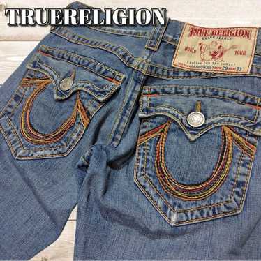 トゥルーレリジョン JOEY BIG T フレアデニム USA レインボー 29 True Religion Women's Rainbow Pkt Joey Lr Flare Big T, San