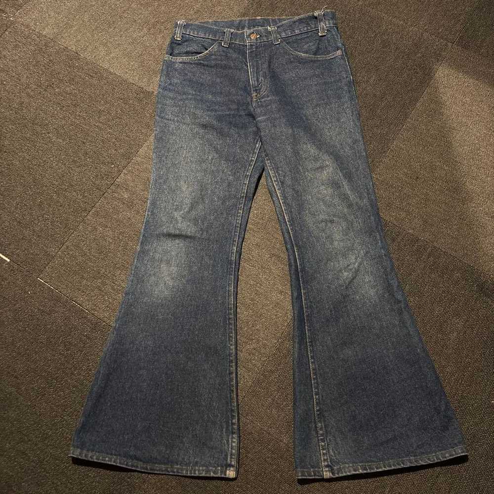 Levi's 70s 646 Orange Tab Big Bell Flare Dark Nav… - image 1