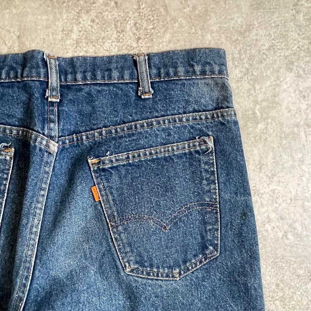 70s Levi's 646 66 Early Model Bell Bottoms Orange… - image 11
