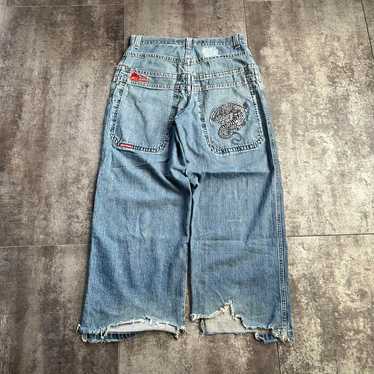 【Special】 90s 00s pjs Buggy Denim jnco Vintage Rare 90s JNCO Jeans Buggy Yellow Logo Embroidery y2k
