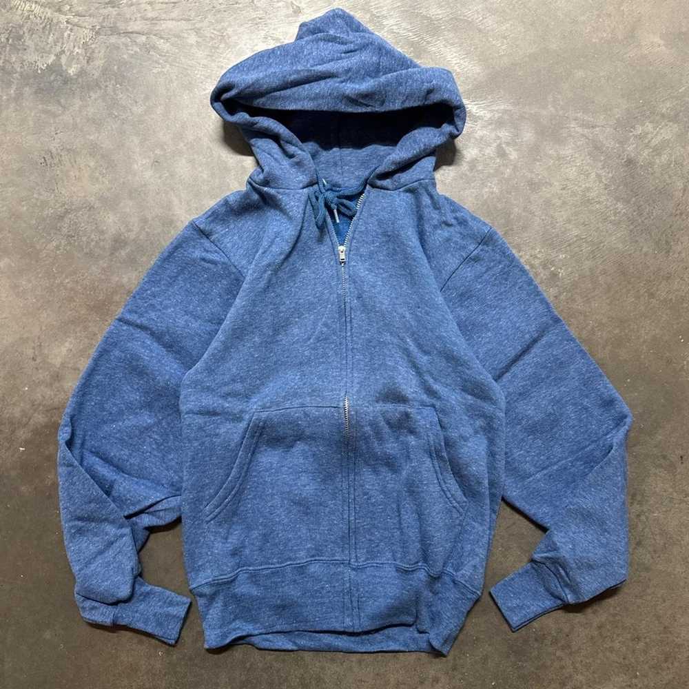 Wrangler True Vintage 70s Blank Full Zip Up Hoodi… - image 1