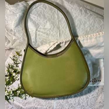 バッグ COACH ergo Lime Green one shoulder Coach Ergo Bag Crinkle Patent Olive CQ003 Coachtopia Leather