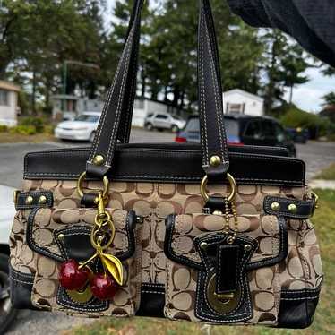 バッグ COACH Legacy Signature Mini Satchel Bag Coach signature legacy satchel - Gem